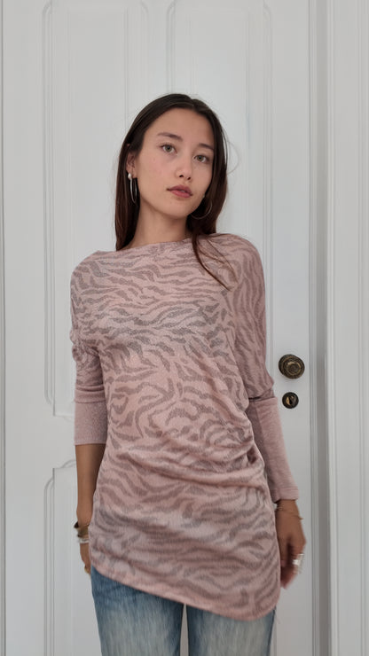 Perfect long sleeve rusty ligh pink with silver details size S