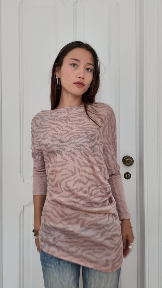 Perfect long sleeve rusty ligh pink with silver details size S