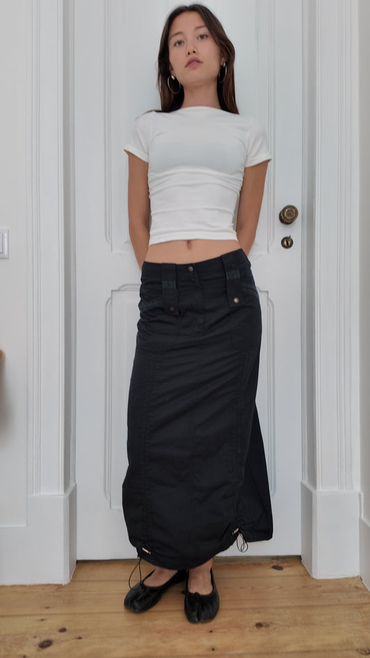 Cutest long black maxi skirt size 36