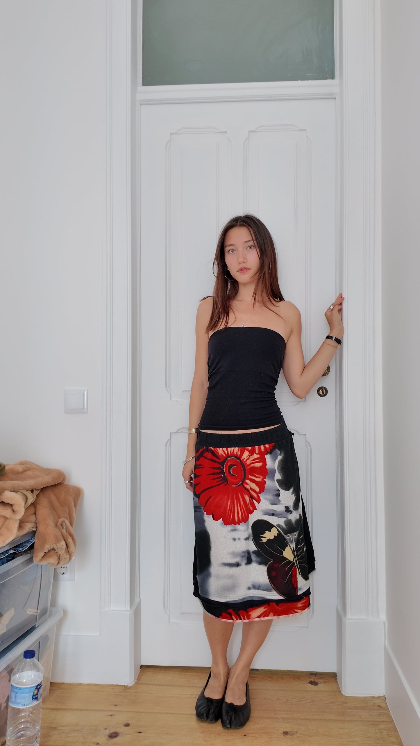 Perfect vintage graphic midi skirt size S