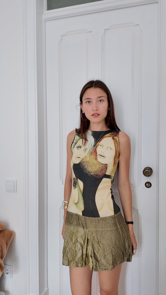 Amazing RARE vintage Custo Barcelona mini dress size XS