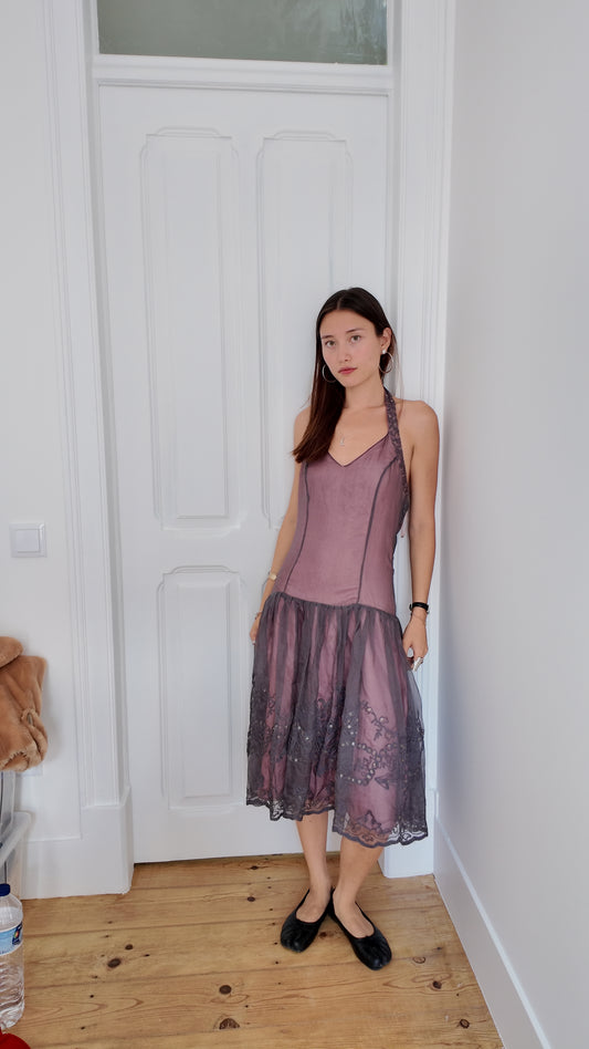 Perfect fairy halter long dress size S (deadstock 160€ new 20 years ago)