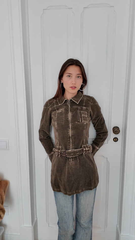 Adorable jacket style dress winter dress size S (marked 40, vintage)