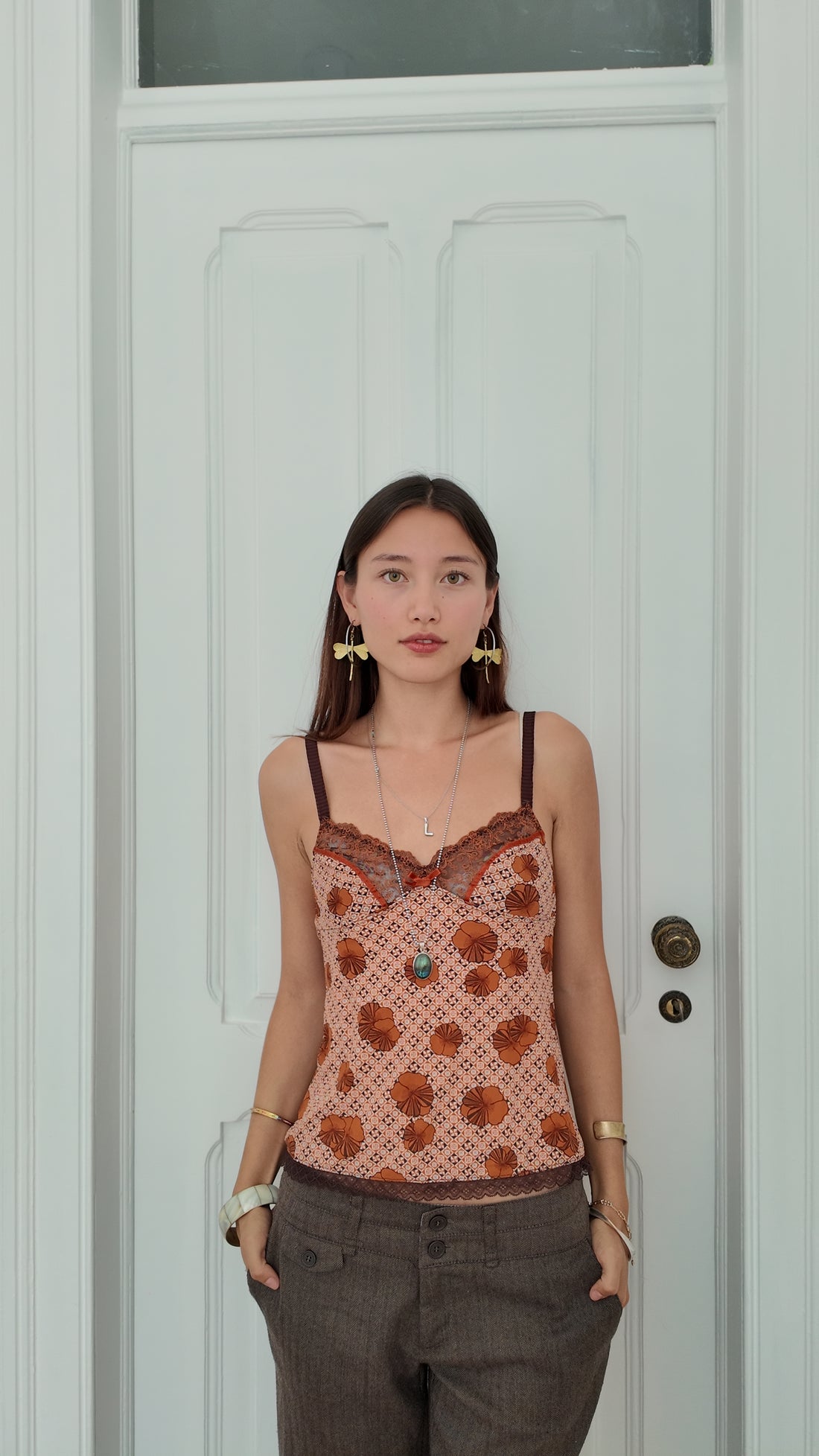 Cami top with flower detail size S — photo 1 of 4