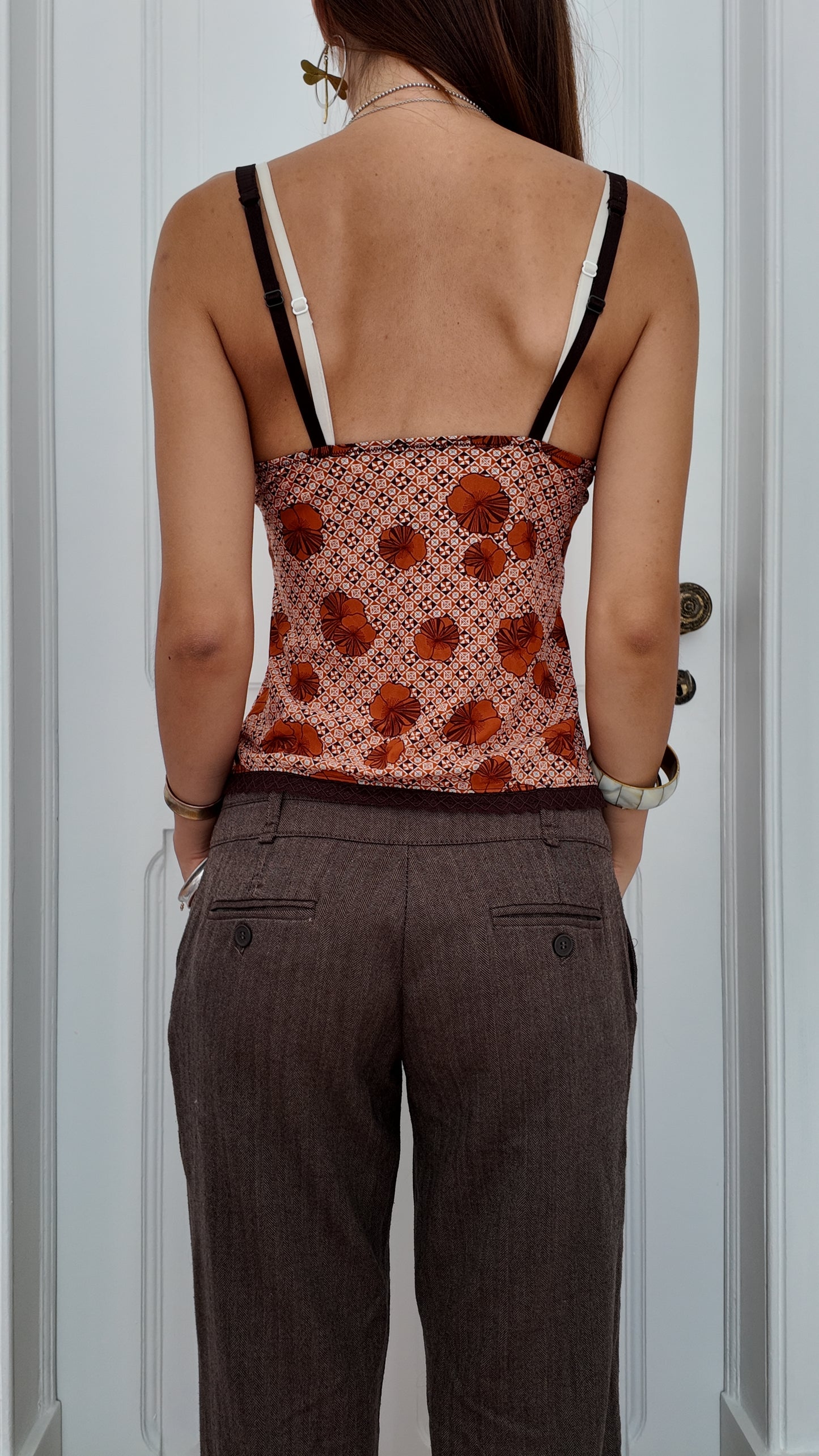 Cami top with flower detail size S