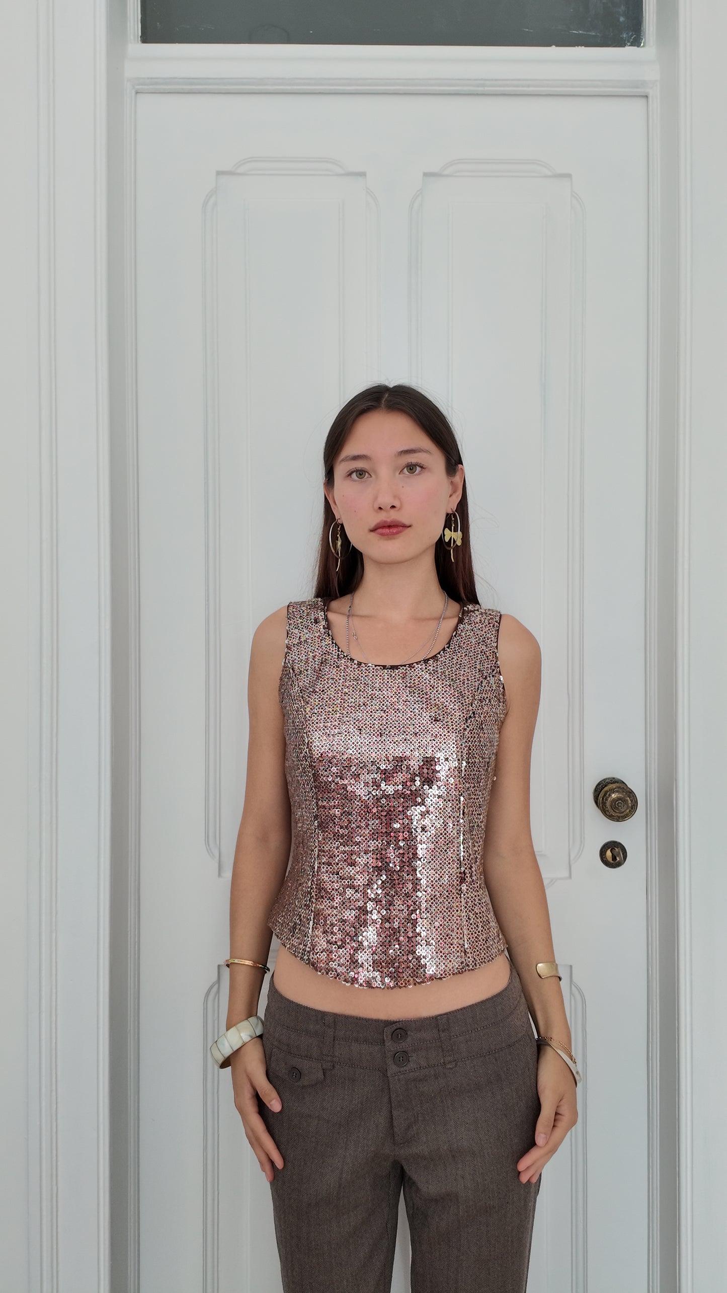 Adorable sequin too size M