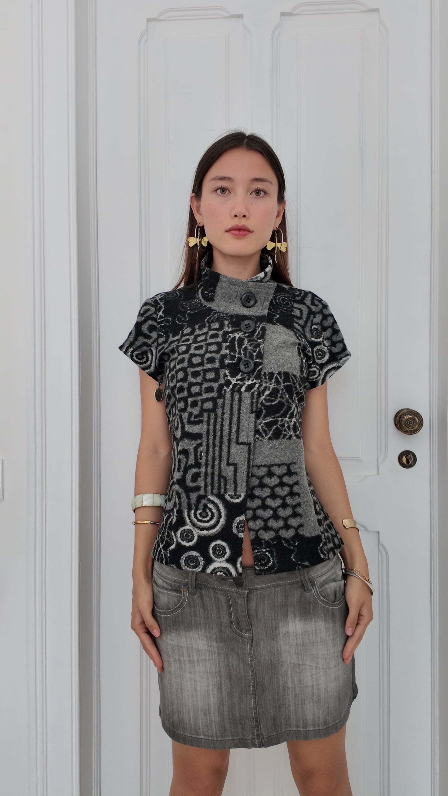 Cute 90s cardigan style top size M/L