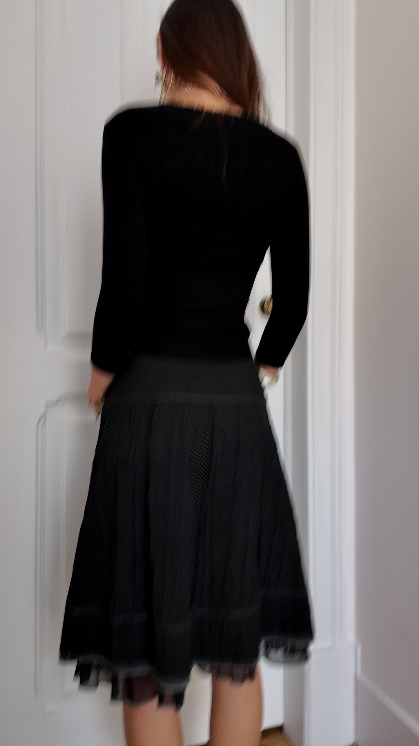 Midi dark grey skirt size S