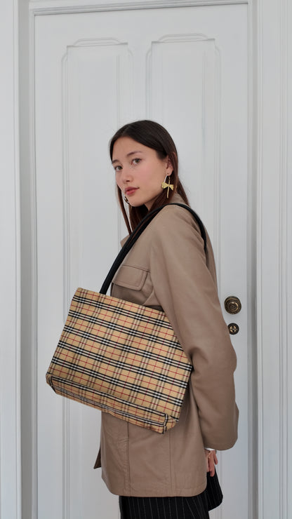 Faux Burberry print bag