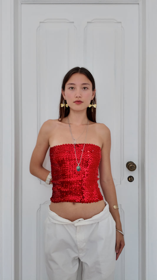 Sequin corset style top size XS