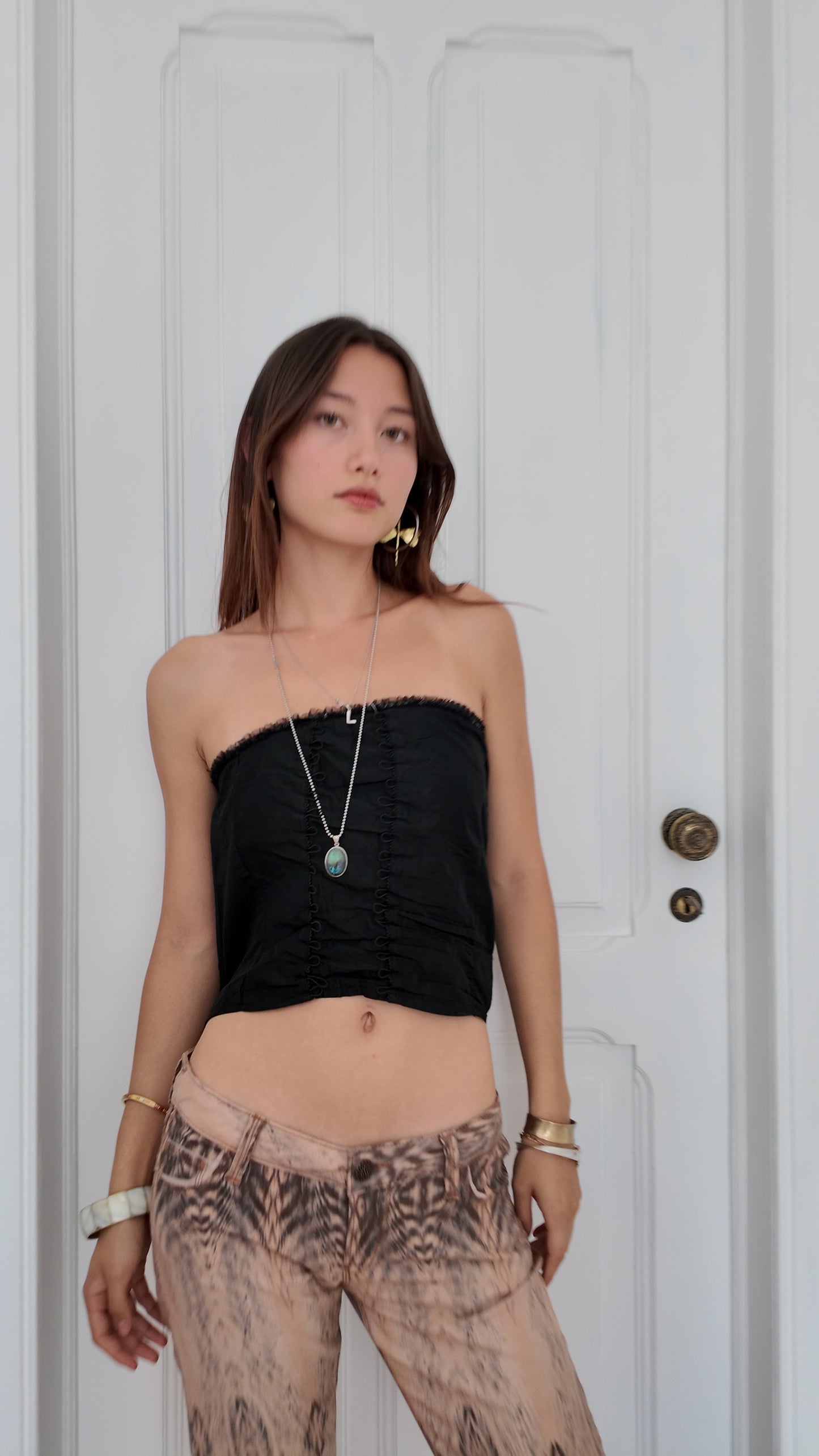 Adorable black corset tube top size S