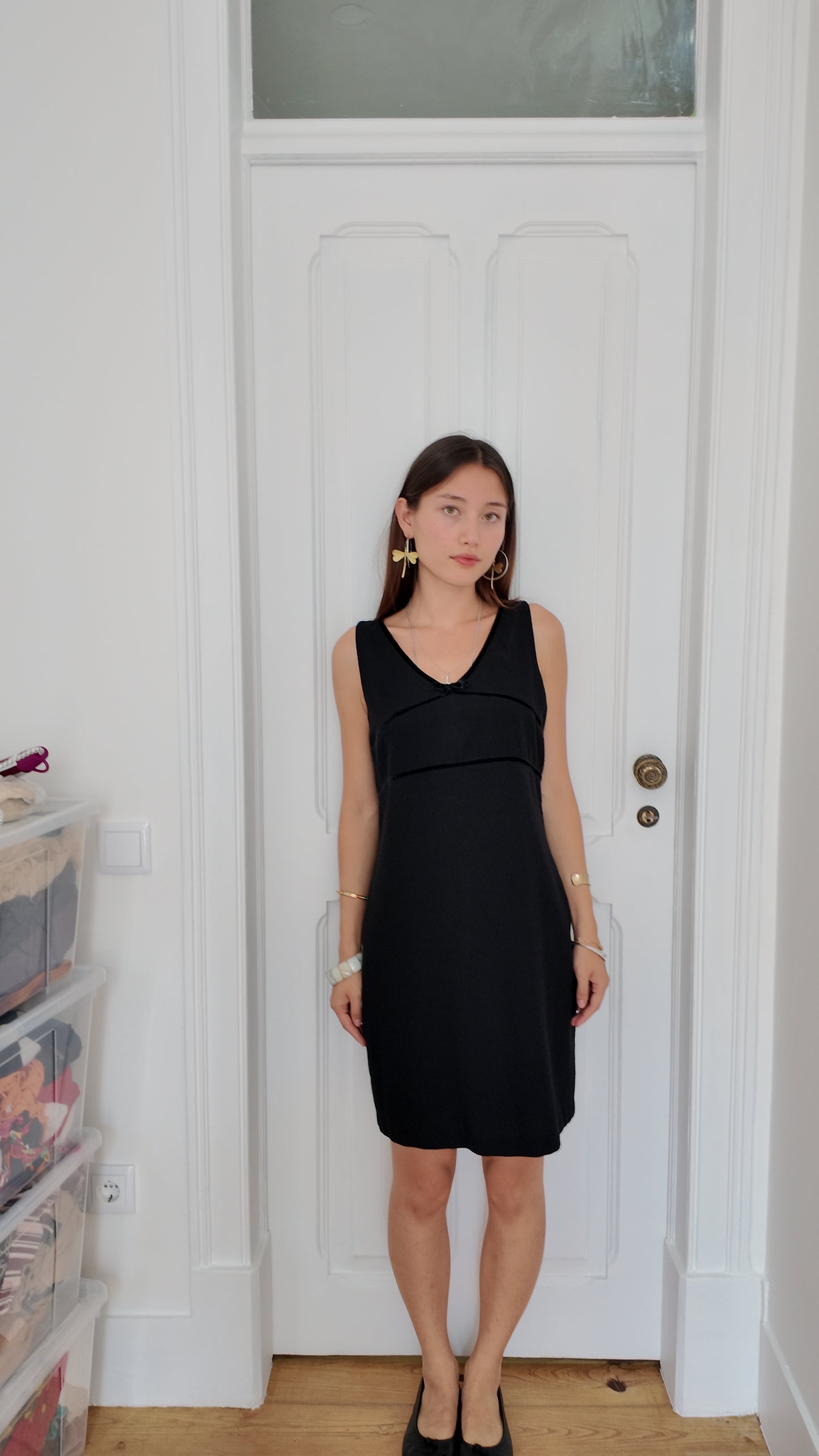 Adorable black coquette dress size M