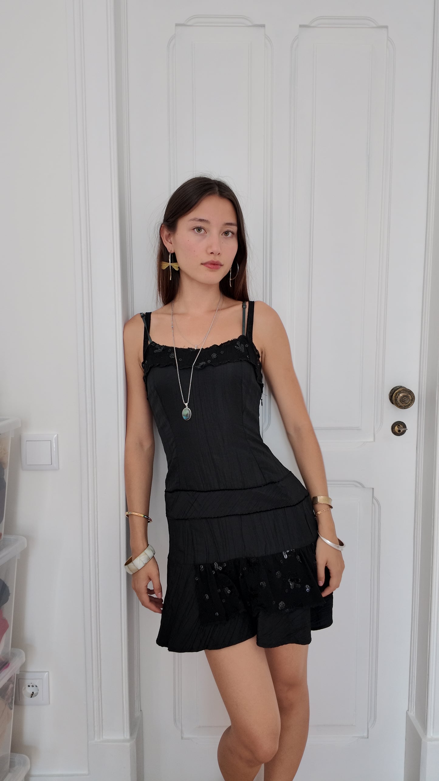 Adorable dark coquette mini dress fairy size XS