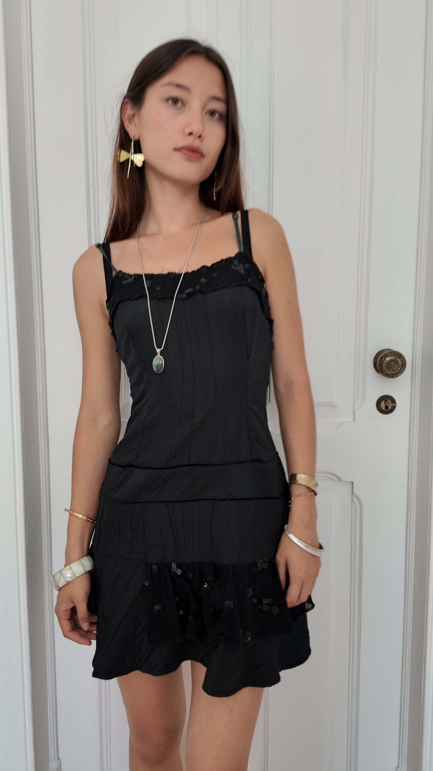 Adorable dark coquette mini dress fairy size XS