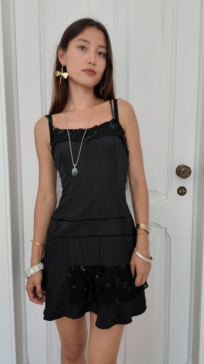 Adorable dark coquette mini dress fairy size XS