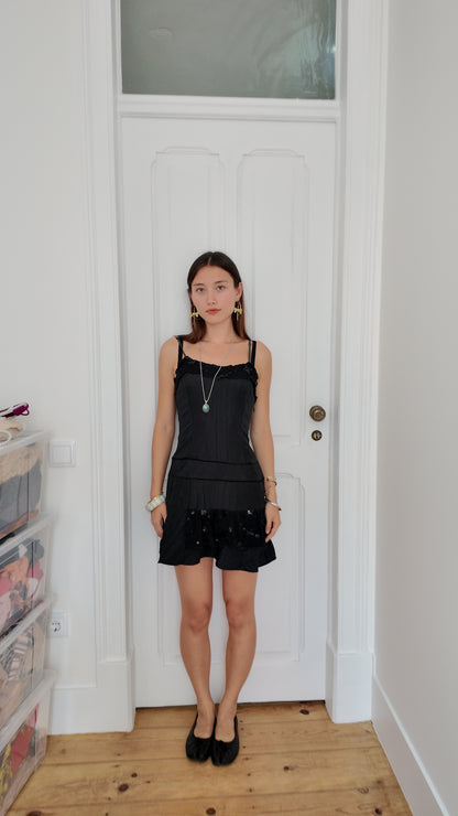 Adorable dark coquette mini dress fairy size XS