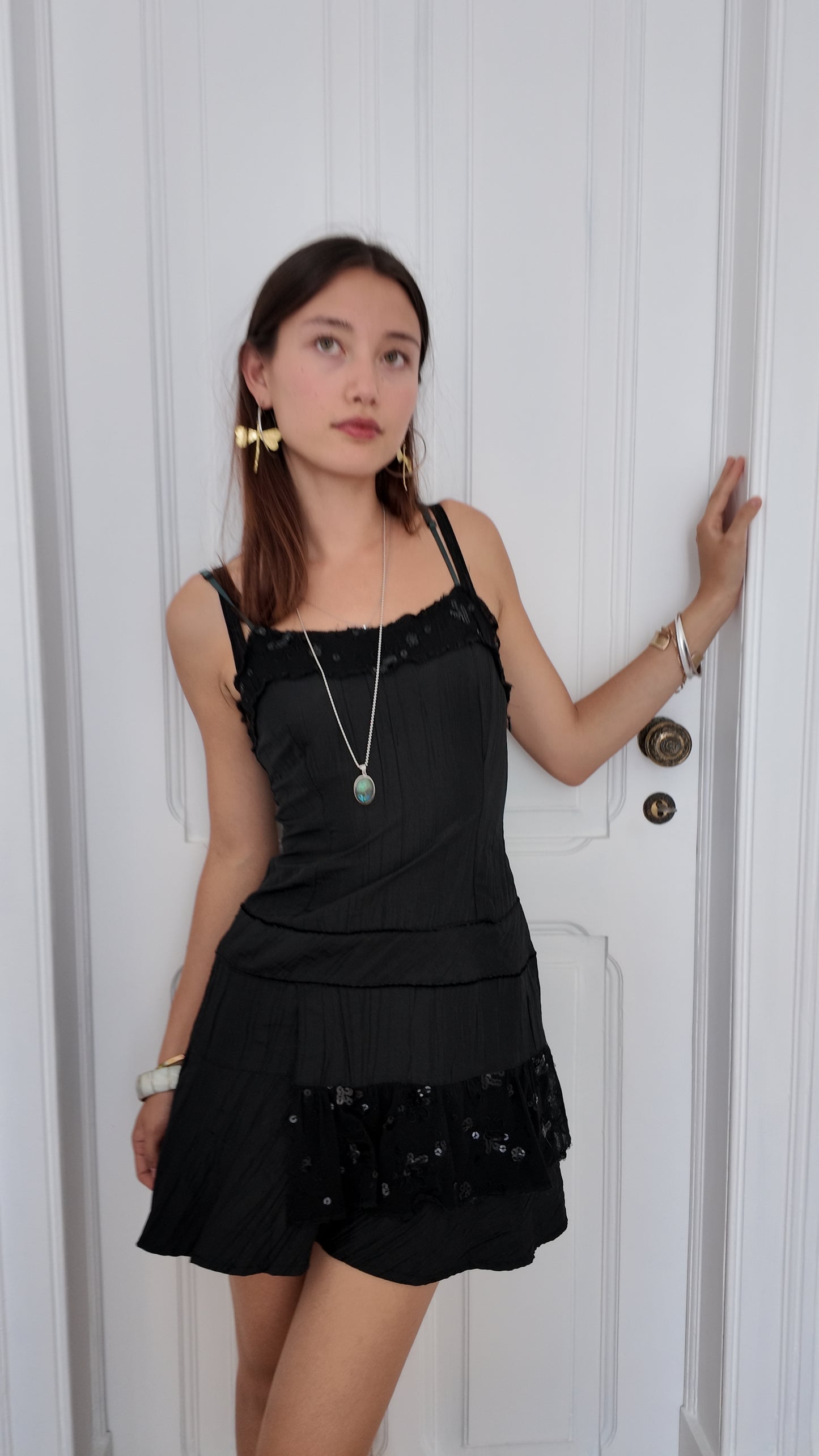 Adorable dark coquette mini dress fairy size XS