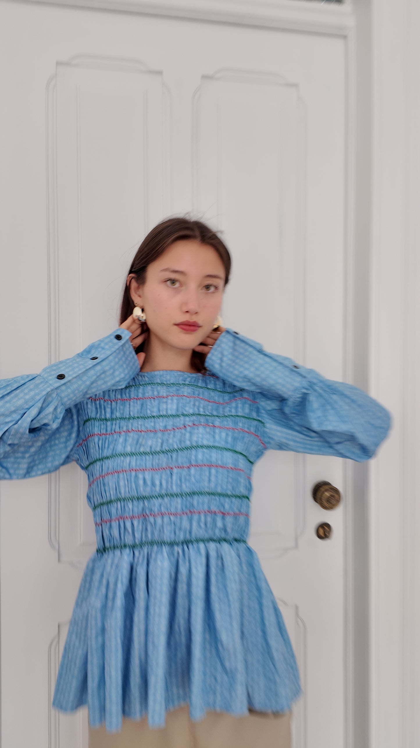 Beautiful blue long top size M