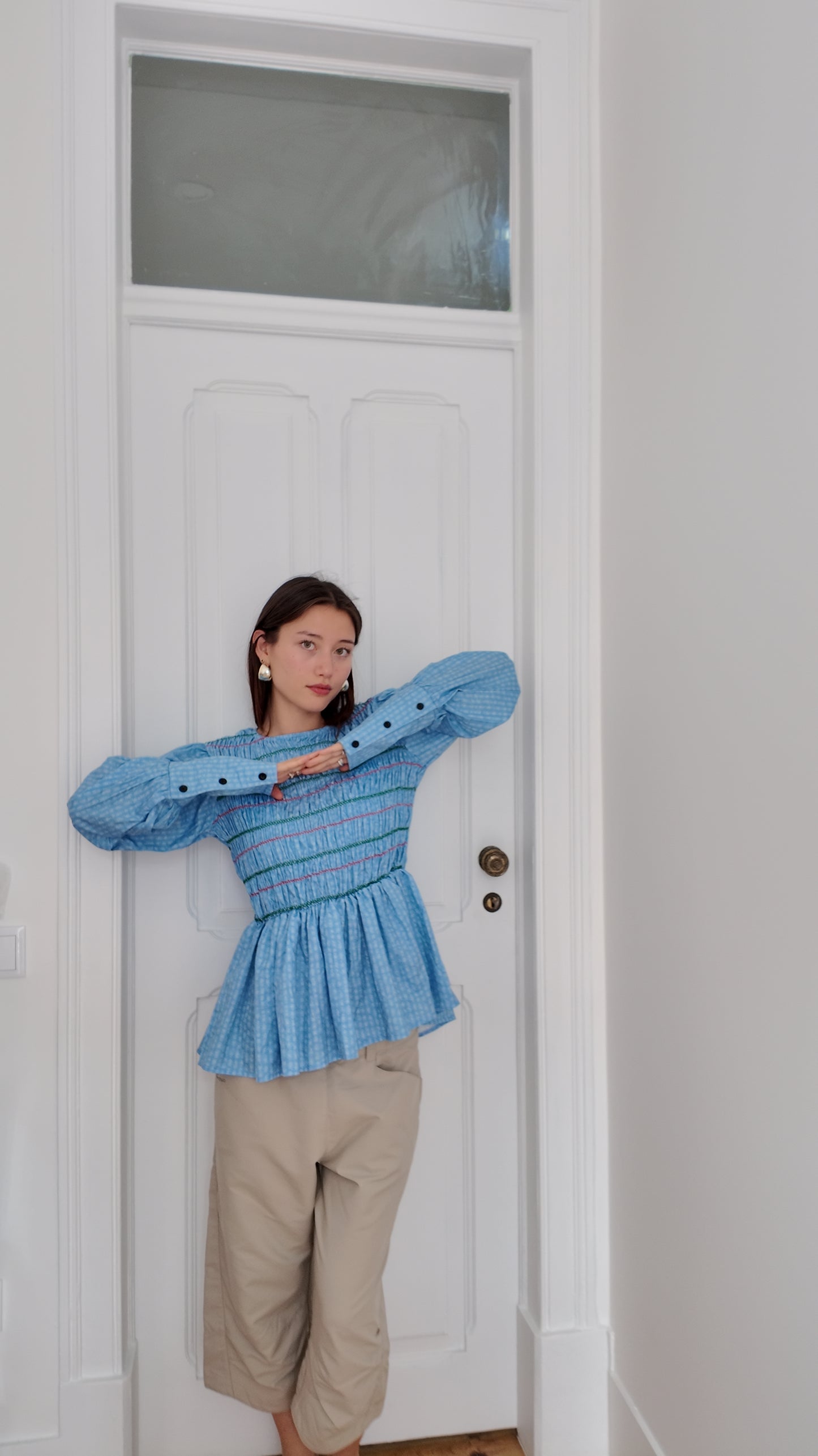 Beautiful blue long top size M