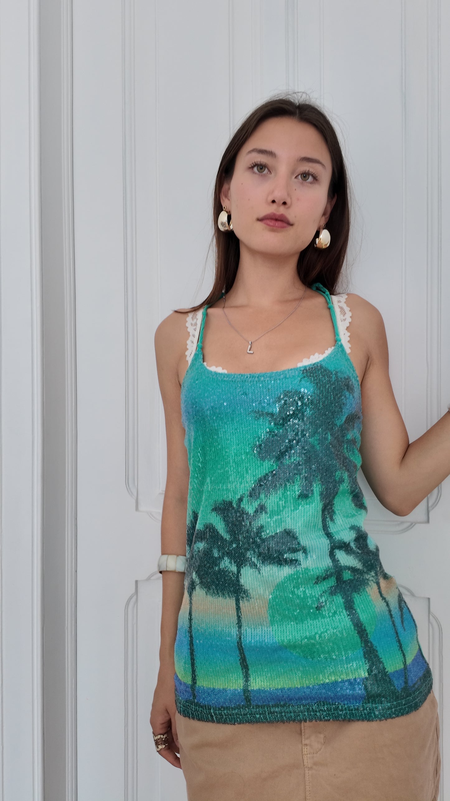 Adorable summer sparkly top size S