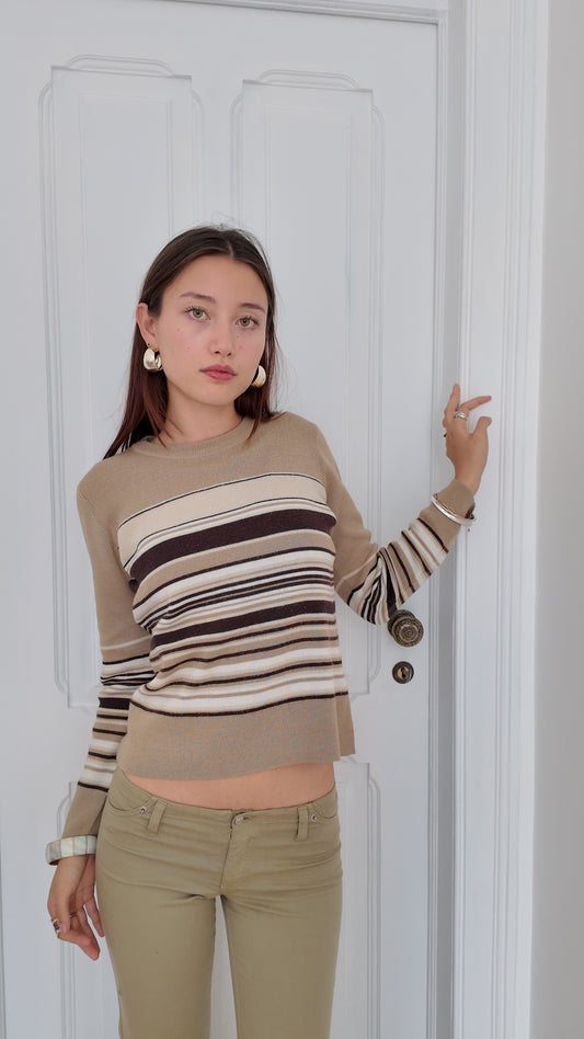 Amazing striped long sleeve top size S