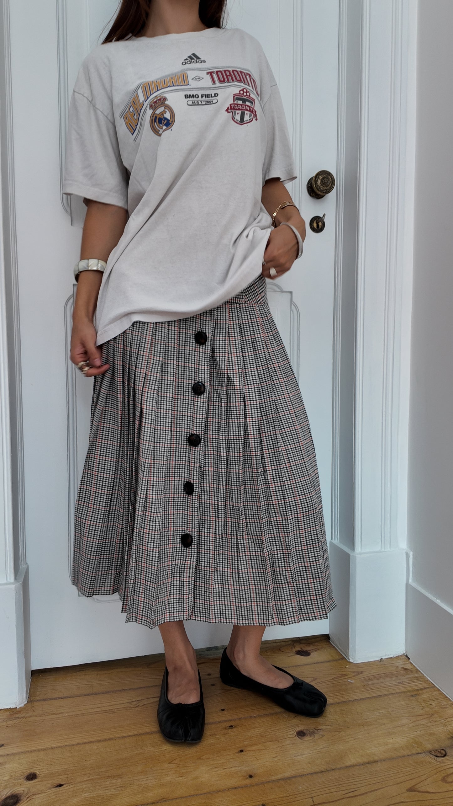 Iconic plaid maxi skirt size S