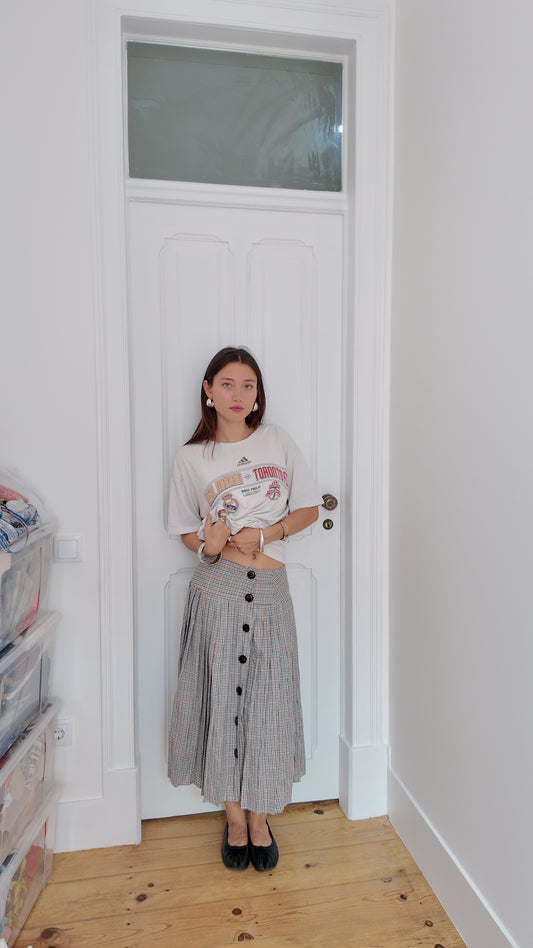 Iconic plaid maxi skirt size S