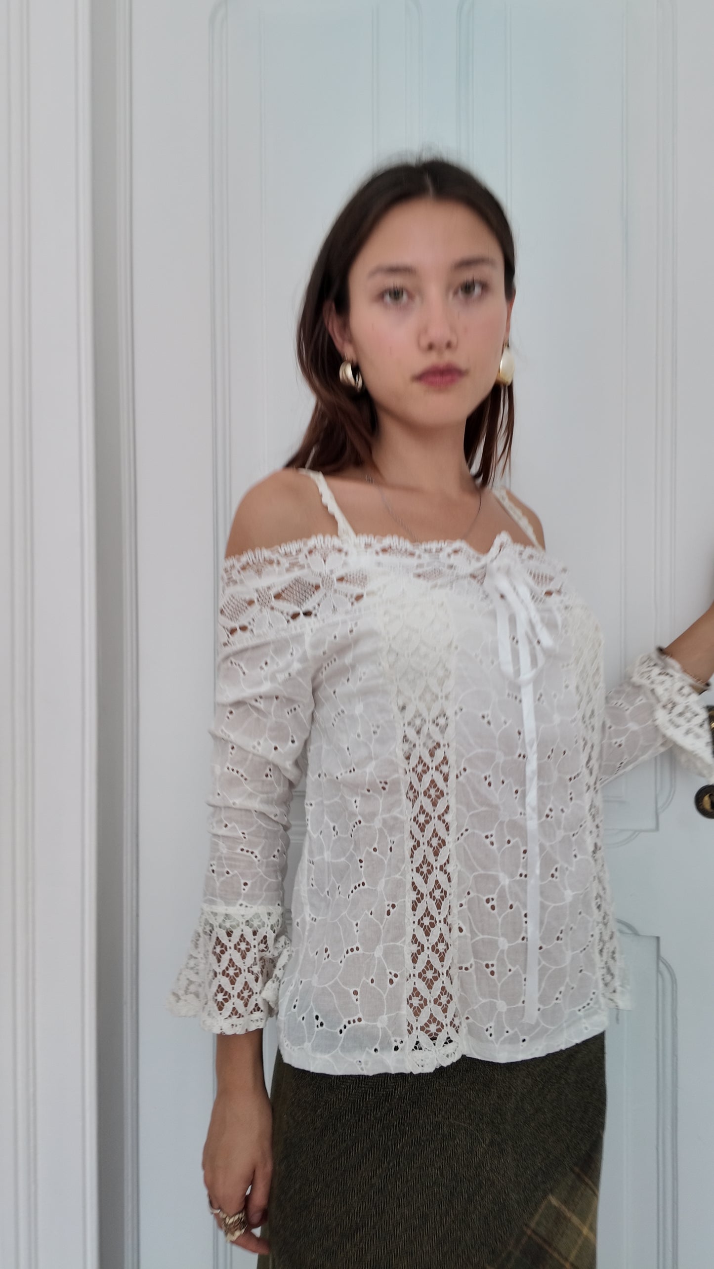 Adorable fairy off the shoulder adjustable top size M