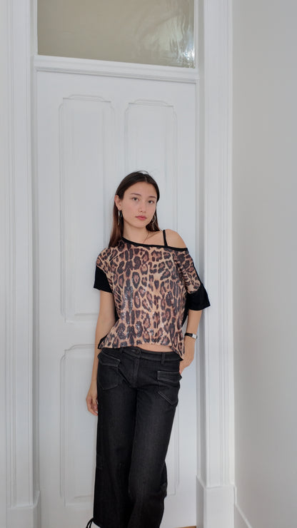 Cutest cheetah print sequin top size XL