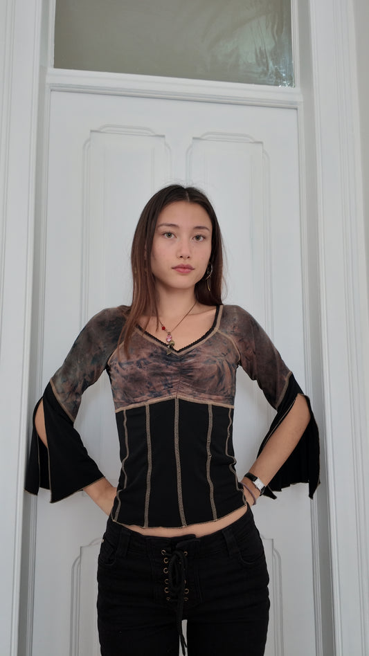 Amazing vintage bell sleeve top size XS