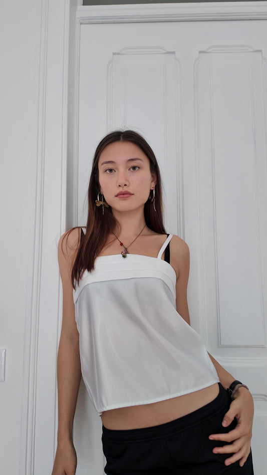 Adorable pearl white top size M