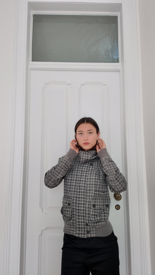 Adorable plaid jacket size M