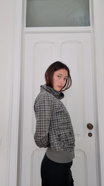 Adorable plaid jacket size M