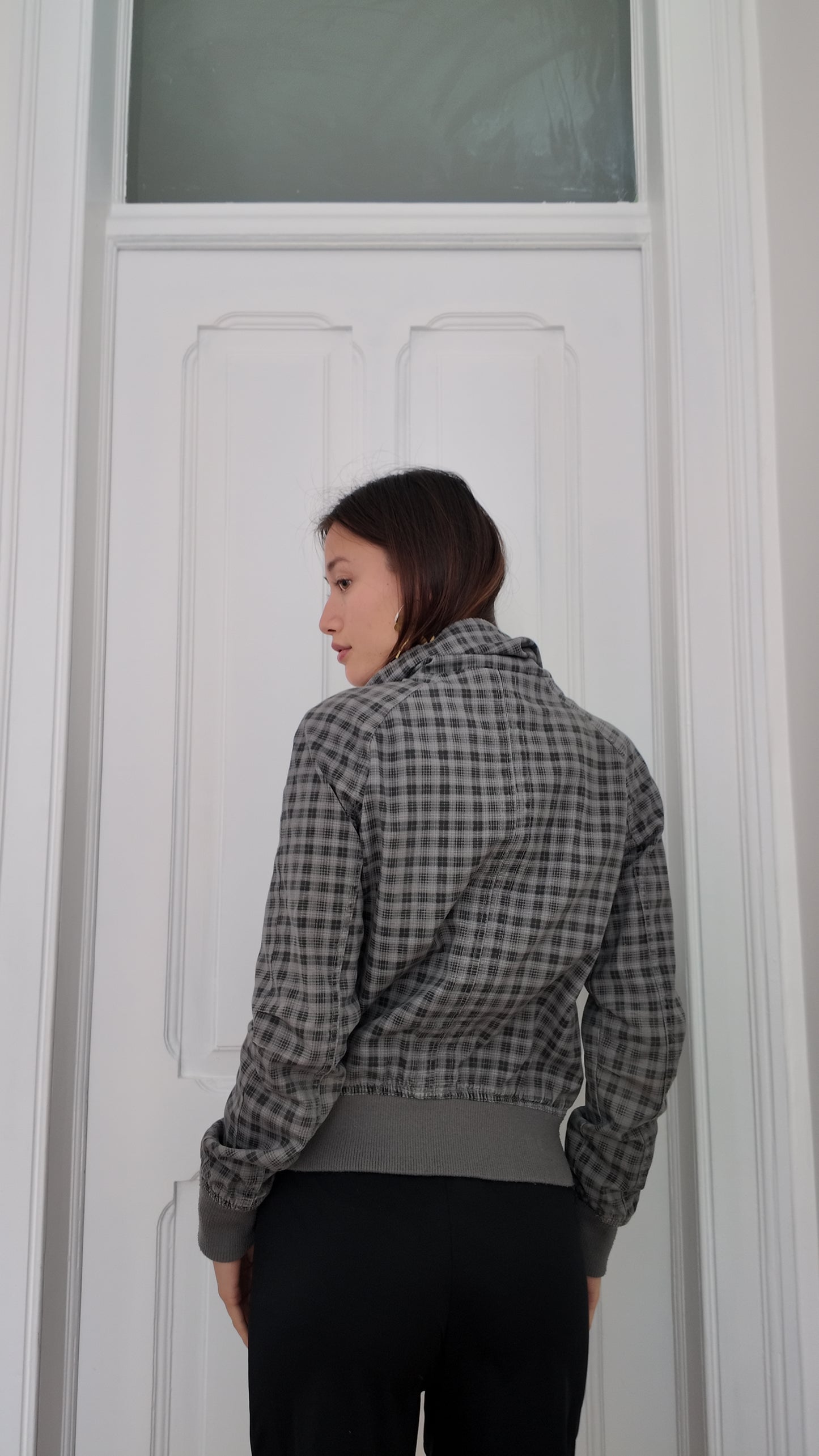 Adorable plaid jacket size M