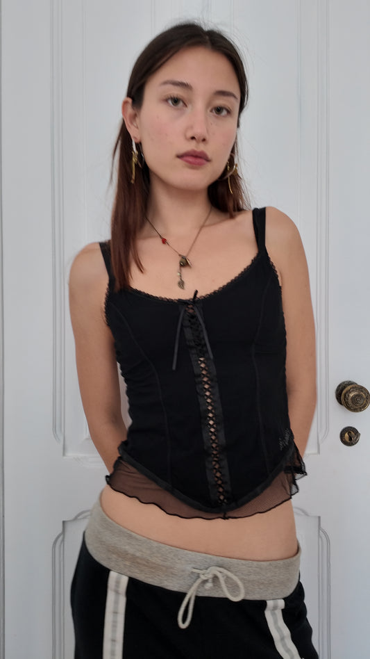 Perfect vintage corset black top size S