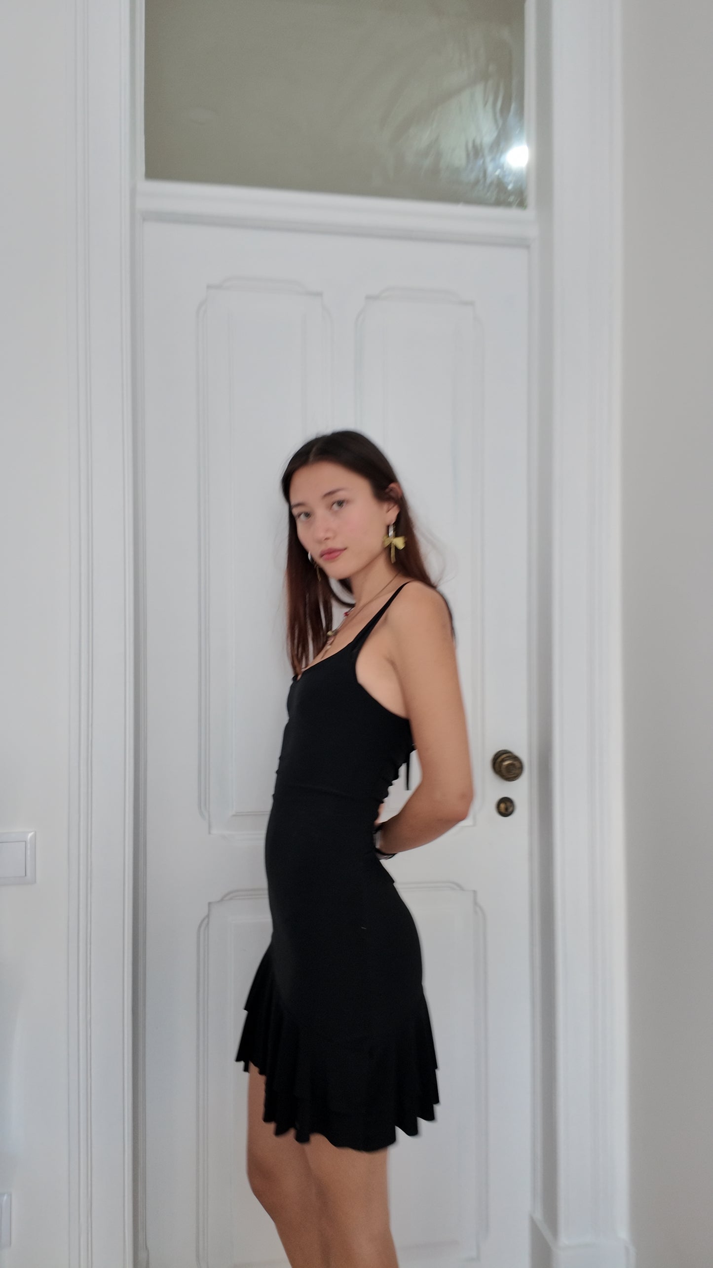 Iconic fitted black dress size XS/S