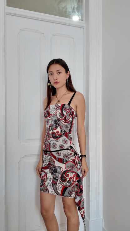 Amazing midi dress with belt detail size XS/S