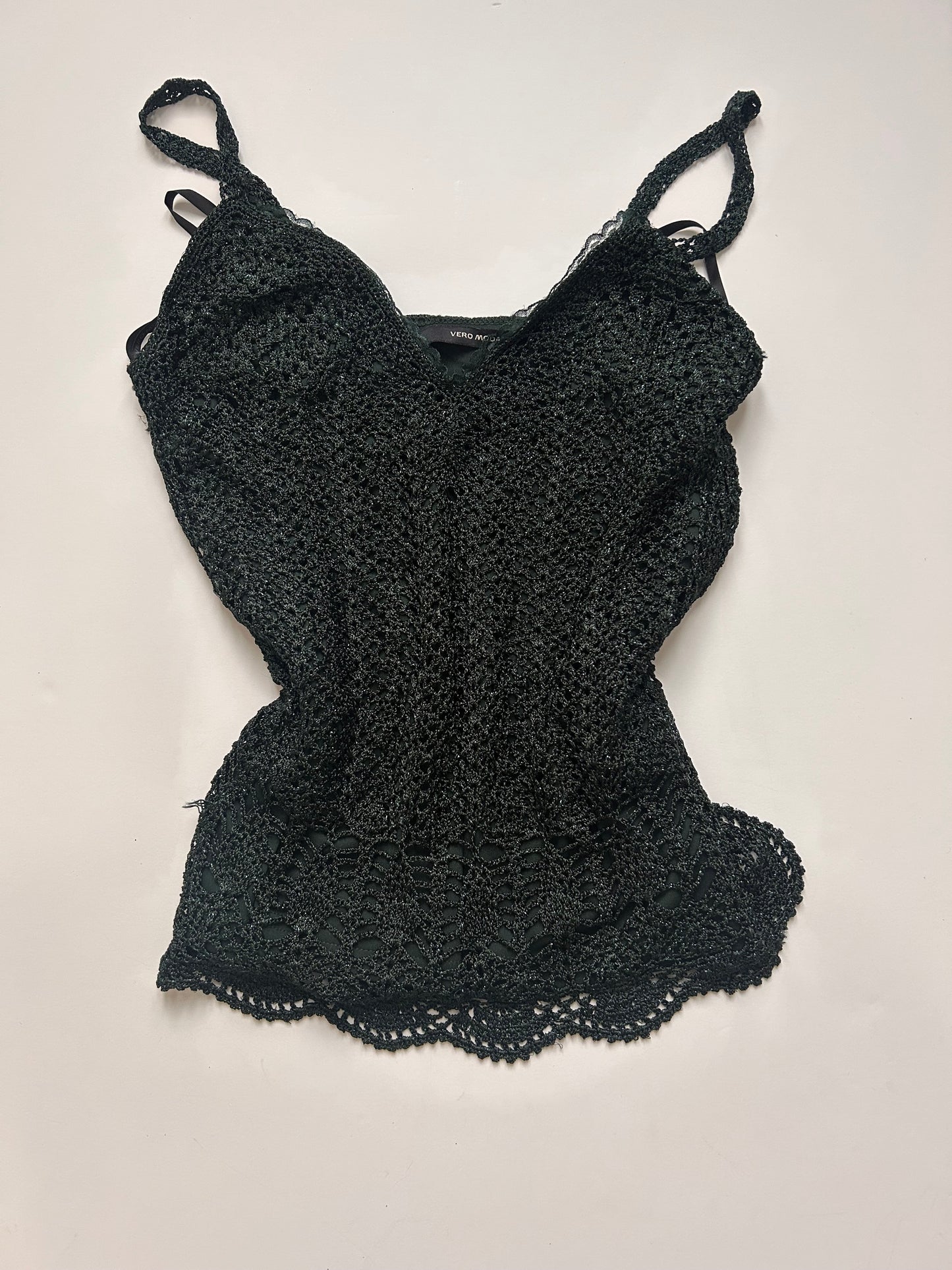 Perfect dark green fairy lace top size S