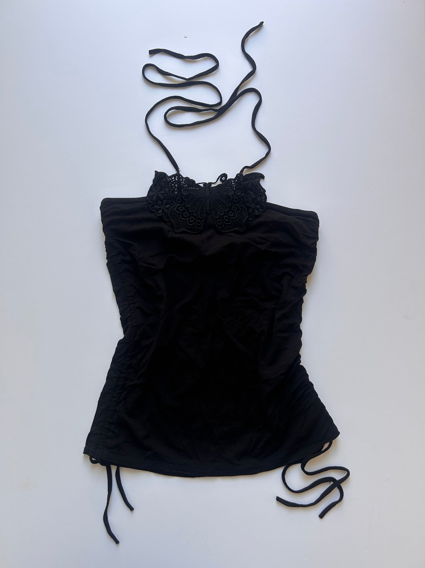 Butterfly Y2K halter top size S