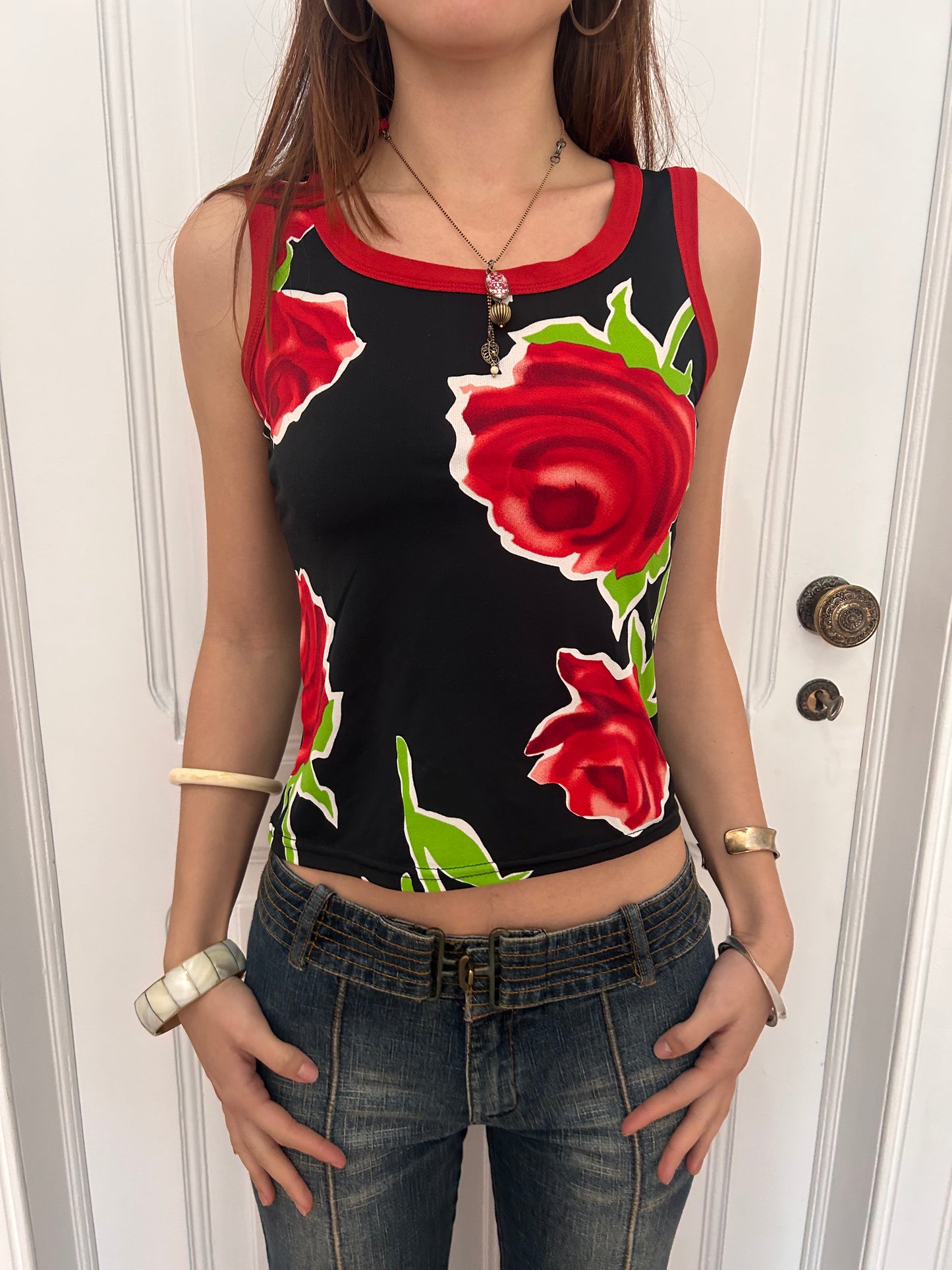Perfect vintage rose print top size S