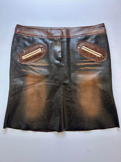 Faux Leather Miss Sixty Midi Skirt size 38