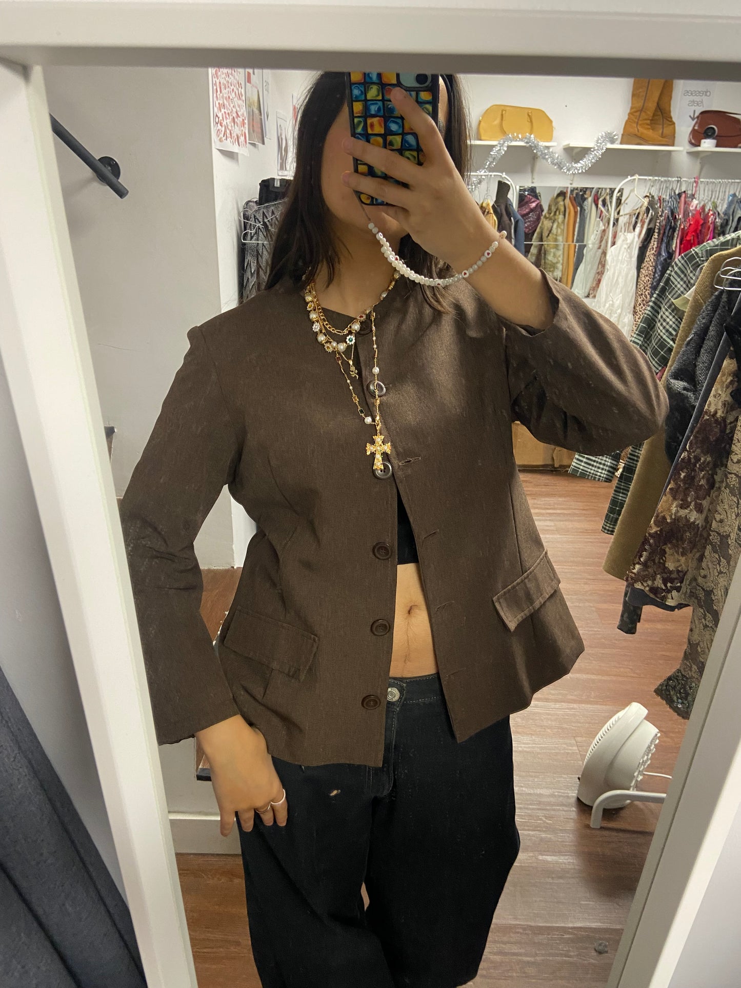 Adorable vintage brown jacket size M/L